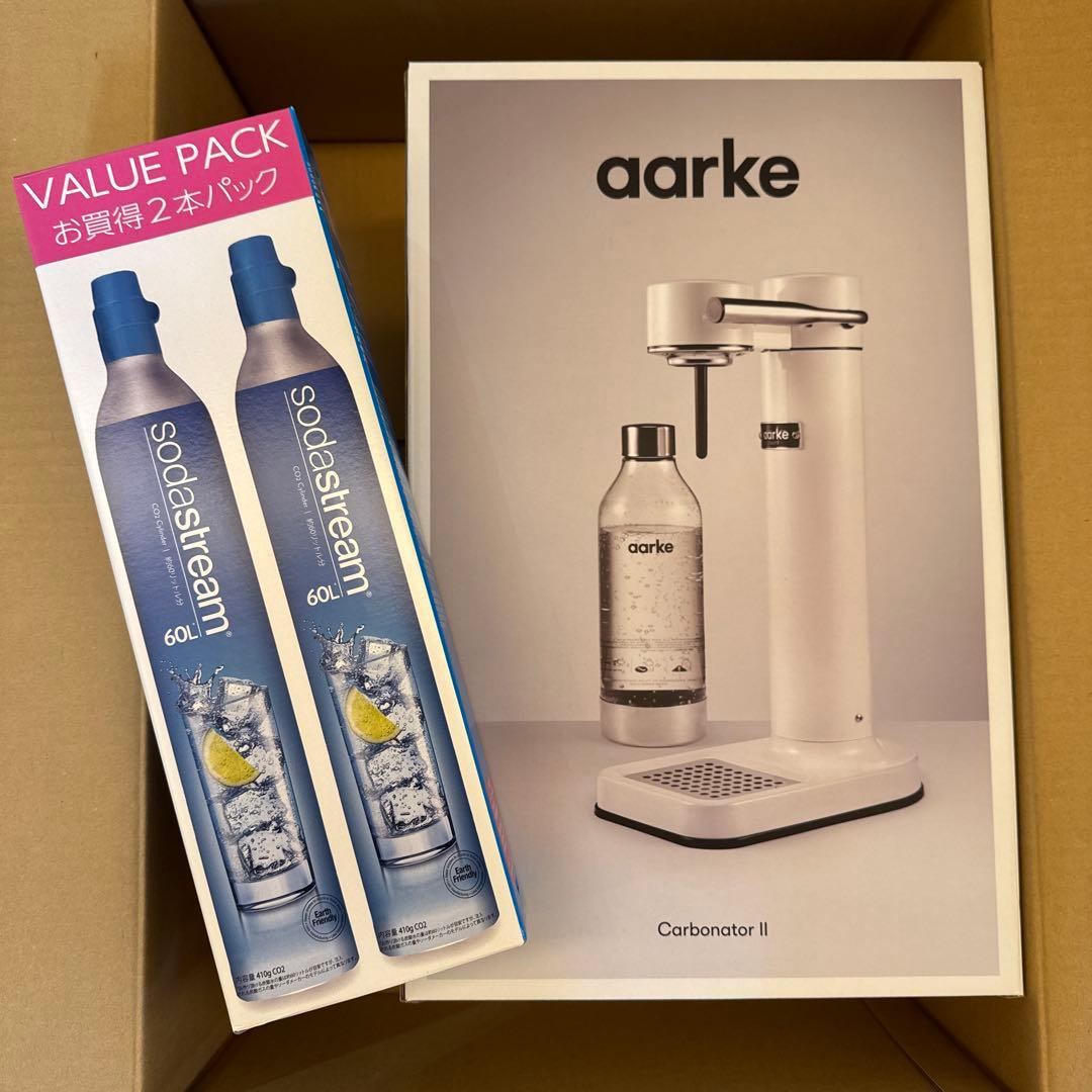 aarke アールケカーボネーターII 、炭酸ガスシリンダー 60L×3本セット