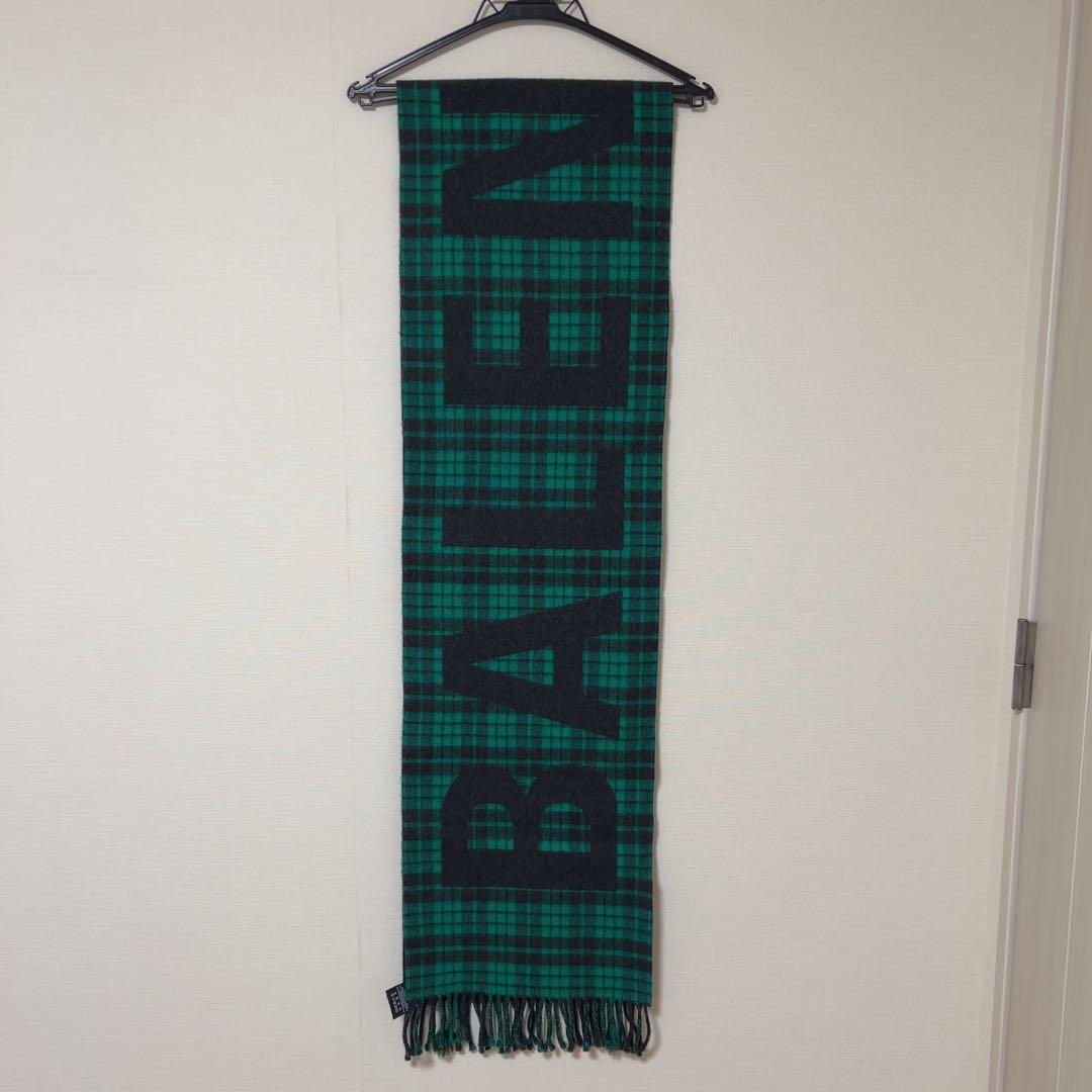 【新品未使用】BALENCIAGA バレンシアガ チェック柄 ウール マフラー