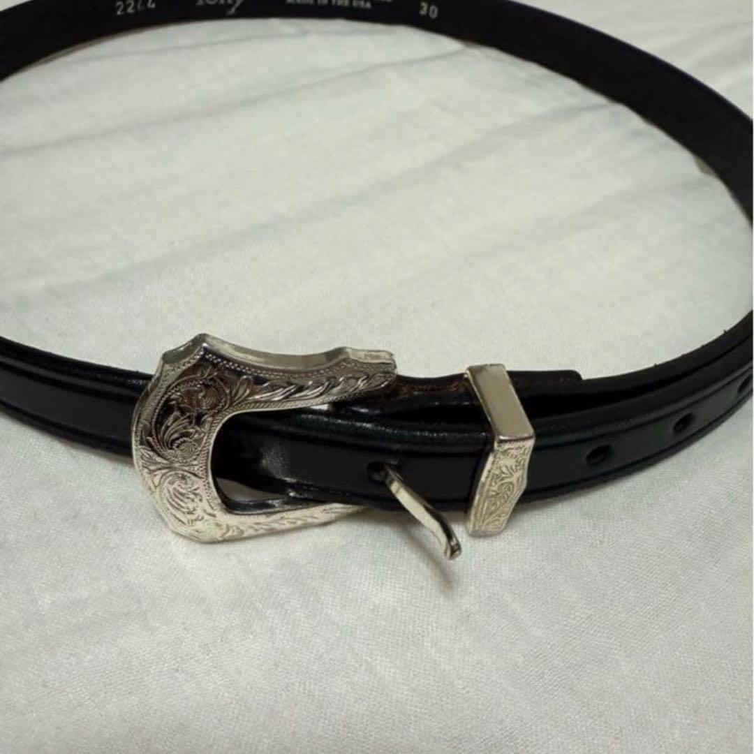 【TORY LEATHER】ウエスタン レザー ベルト 30