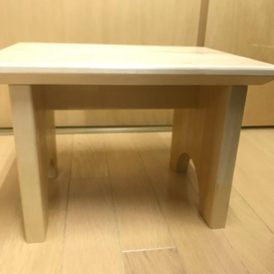 木製　踏み台　スツール　ロースツール 花台
