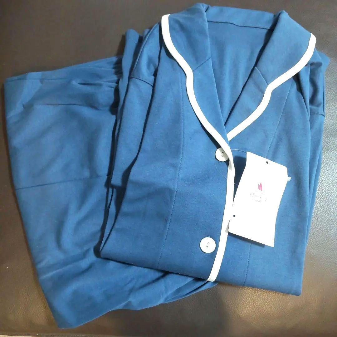 【チャコ】新品タグ付き 高級 睡眠科学 パジャマ ルームウェア Mブルー