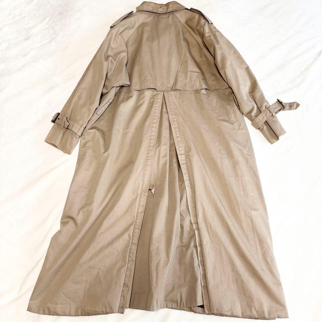 バーバリー　Burberry　トレンチコート　チェック　ベージュ　希少　Lサイズ
