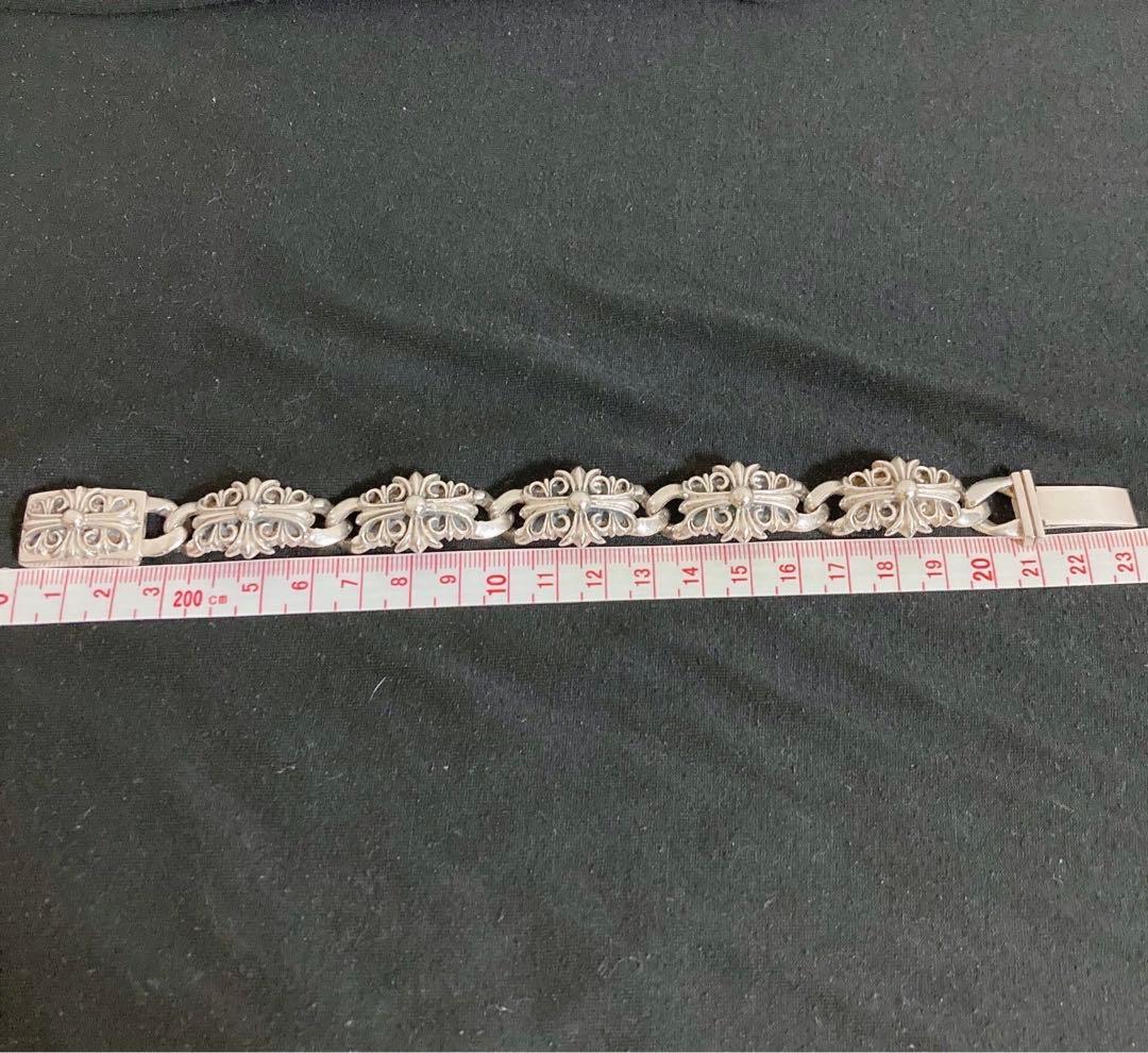 silver925フローラルクロスブレスレット 925ヴィンテージブレスレット