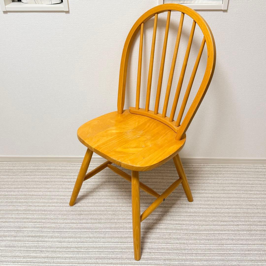 【美品✨】ウィンザーチェア　木製ダイニングチェア　フープバック