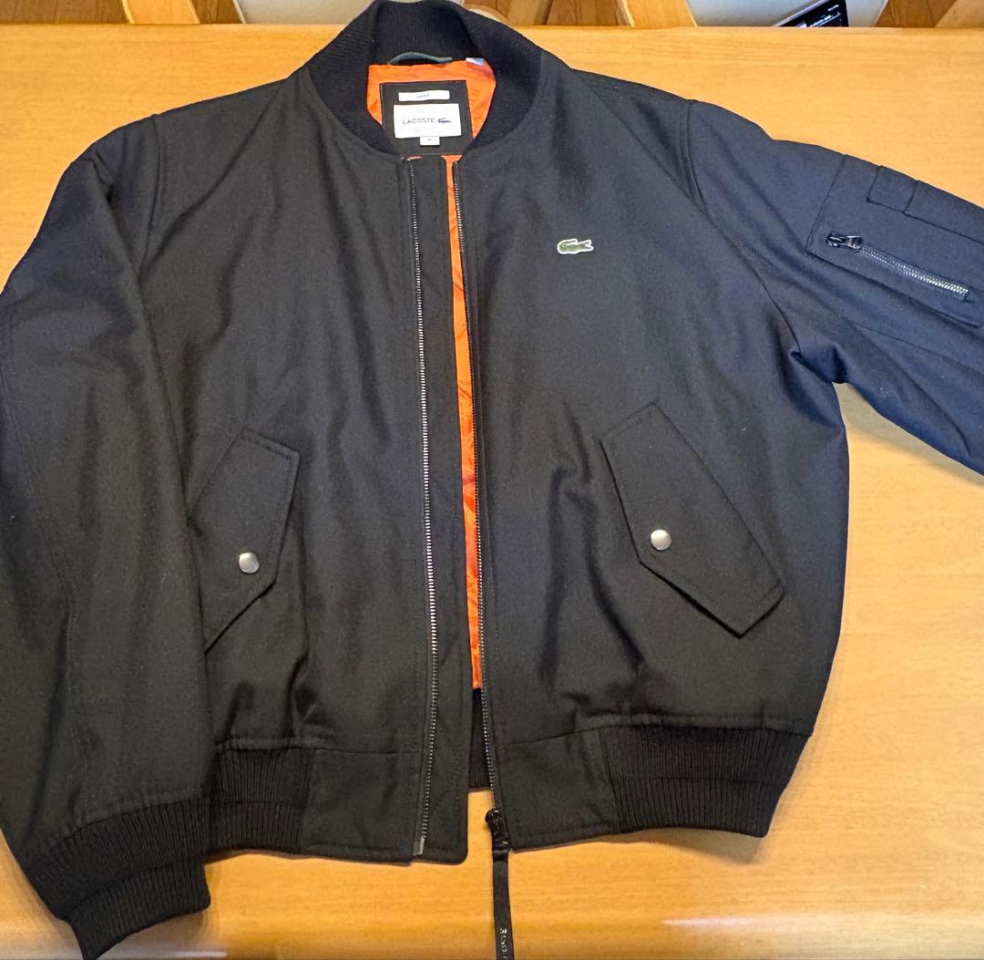 LACOSTE ブラック MA-1ジャケット Mサイズ