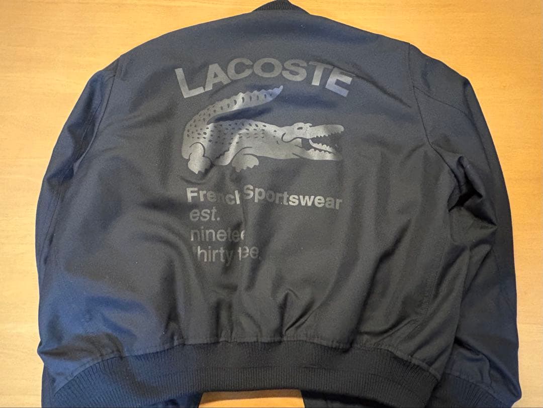 LACOSTE ブラック MA-1ジャケット Mサイズ