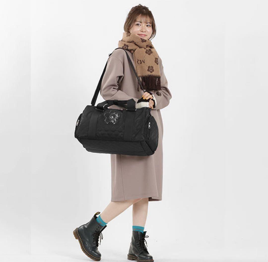 【再出品】ピンソニックキルトデイジー ボストン（ブラック）