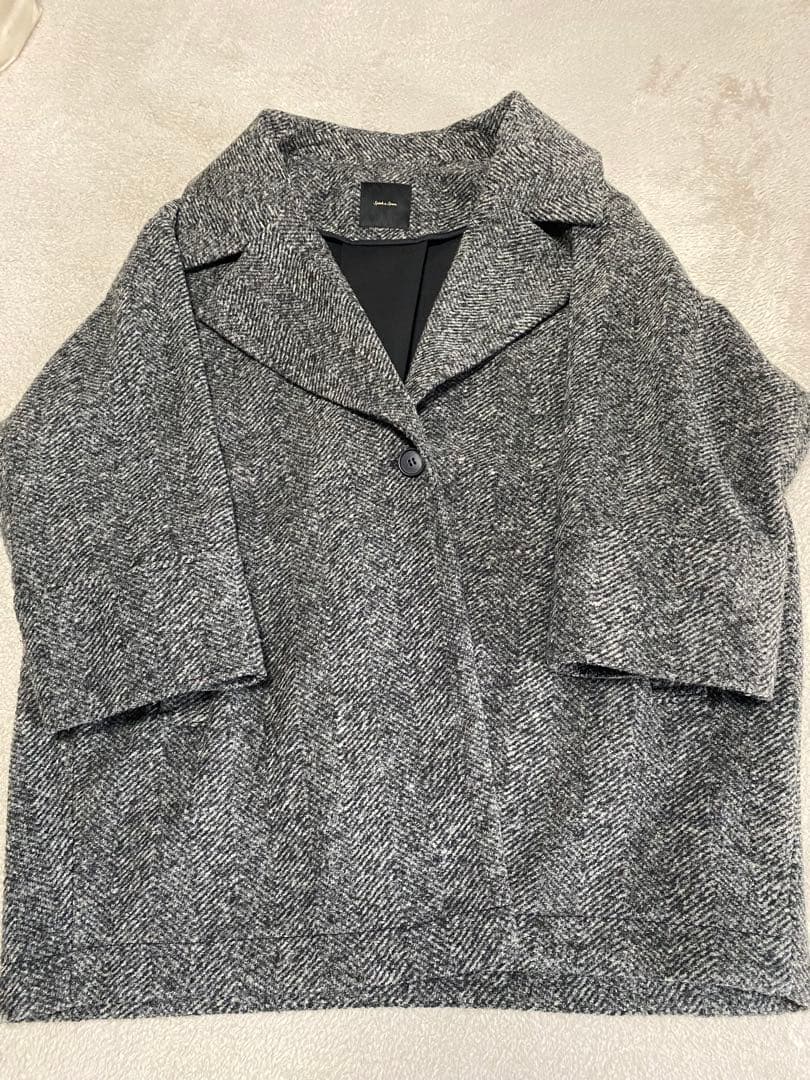 Spick & Span wスライバーヘリンボーンミドルコート