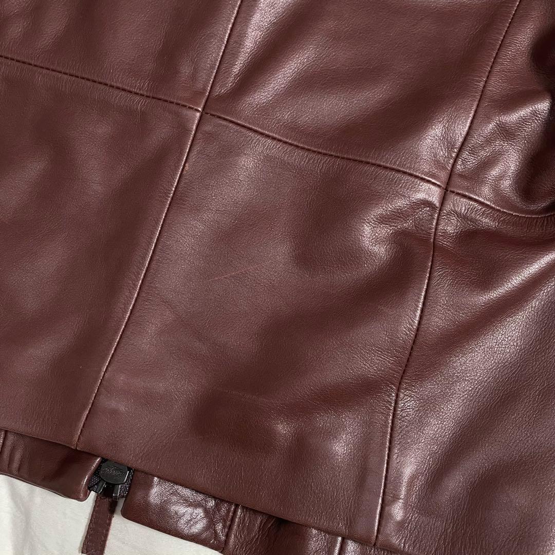 エンポリオアルマーニ レザージャケット ライダース ハイネック