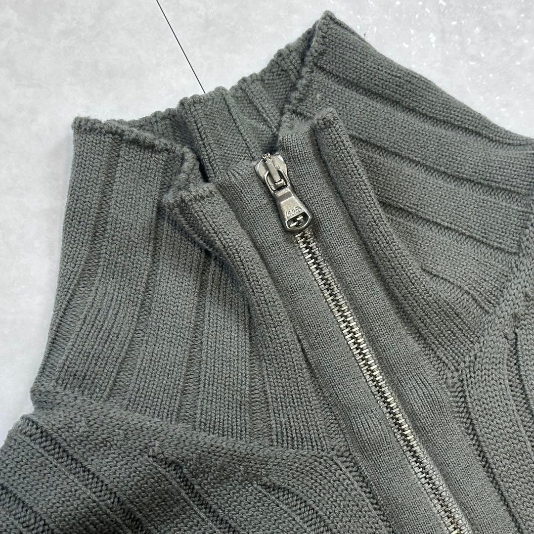 ZANONE flexwool ドライバーズニット ジップカーディガン リブ