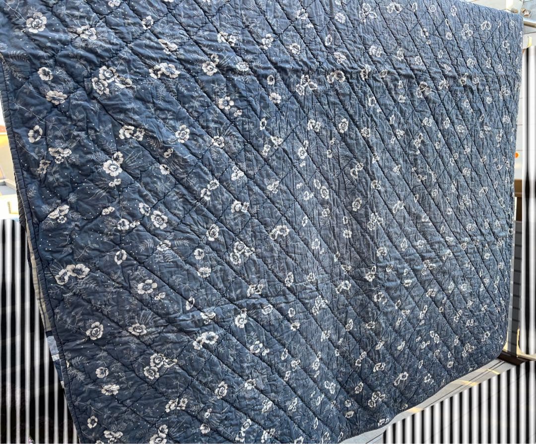 Ralph Lauren ラルフローレン　花柄ステッチ　マルチカバー