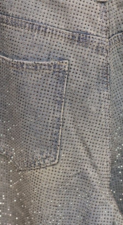 【完売品・激レア】1618 韓国Y2K ストーン付きルーズデニム Mサイズ