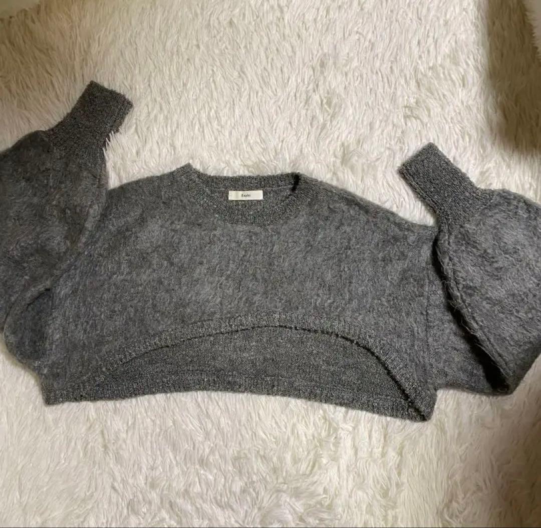 Eaphi FLUFFY WAVE KNIT グレー