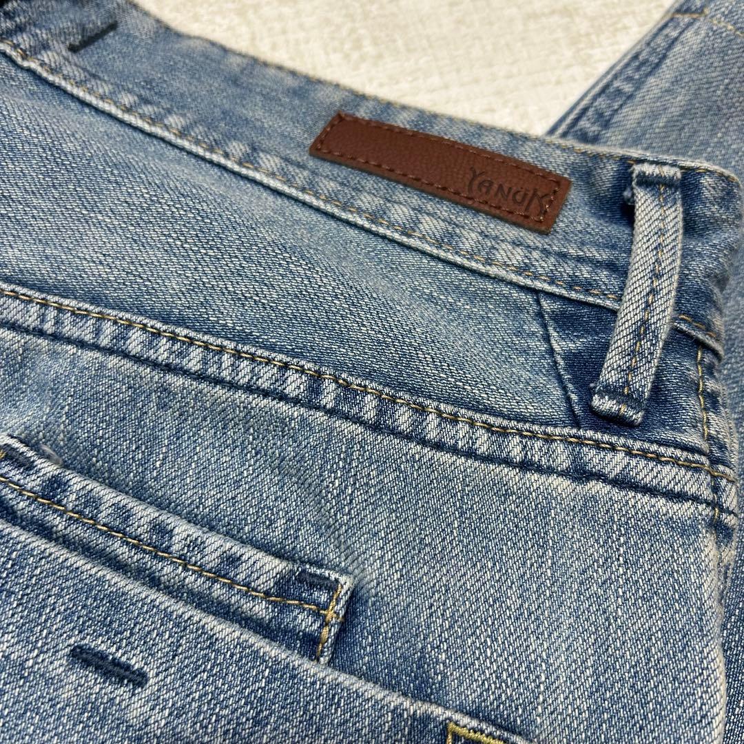 美品ヤヌーク ボーイズストレートLea 57142231 サイズ27 裾上げ済