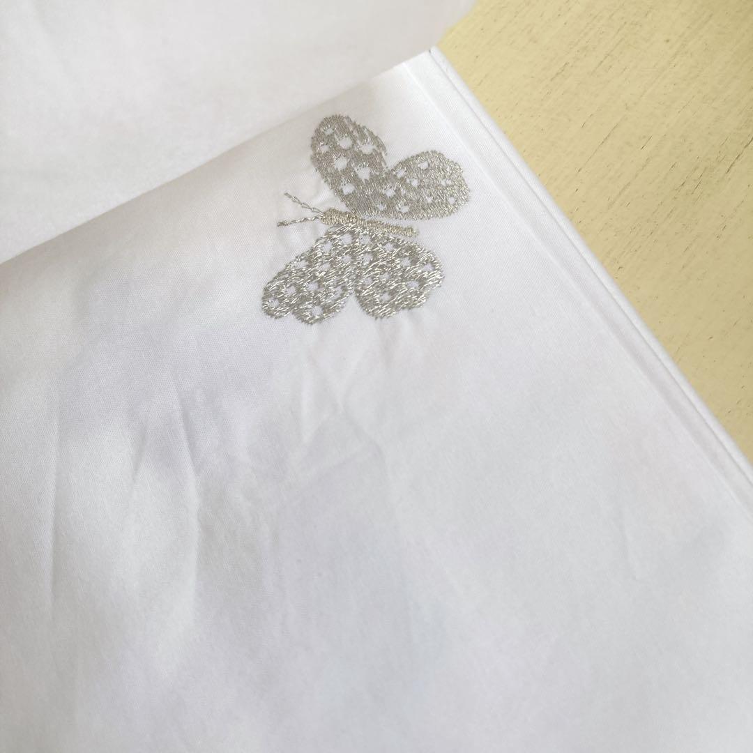 UK 輸入　旧ローラアシュレイ 刺繍掛け布団カバー＋枕カバー*2セット　新品