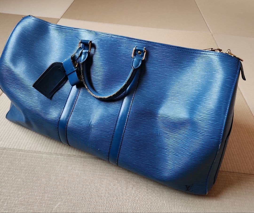 ルイ・ヴィトン エピレザー 青 ボストンバッグ 大きめ