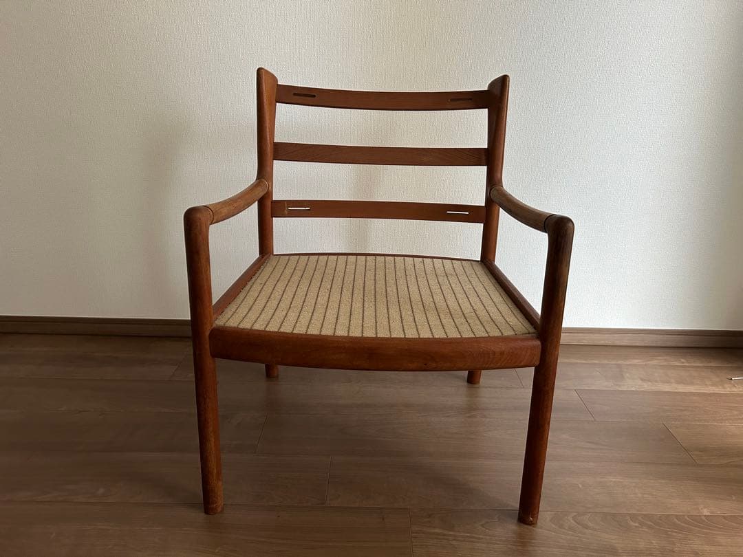 日田工芸 ヴィンテージ チーク無垢材×本革 アームチェア ダイニング マキシム