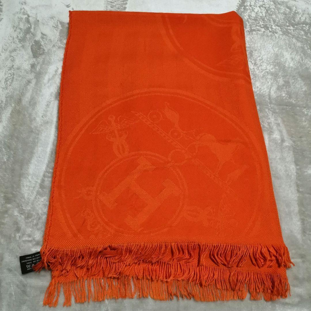 vatieさま専用　HERMES　エルメス　ニューリブリス ストール オレンジ