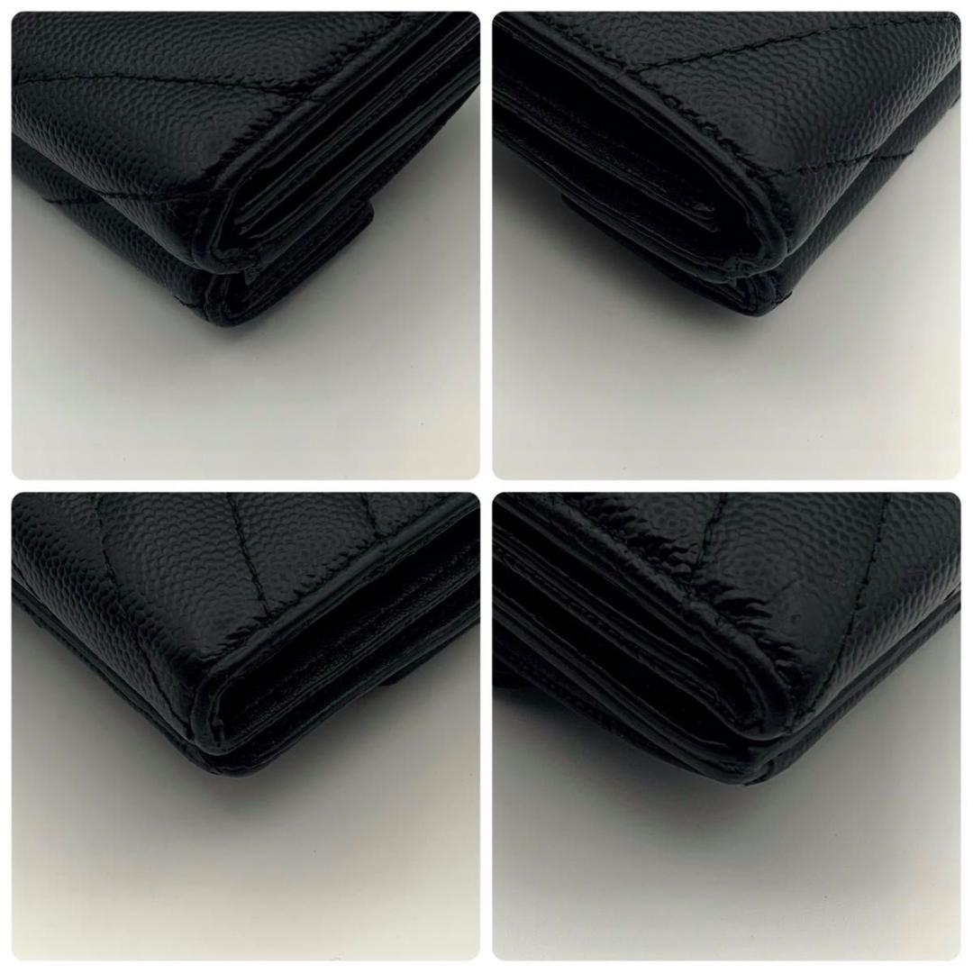 鑑定済み サンローラン 財布 カサンドラ マトラッセ YSL コンパクト 革 黒
