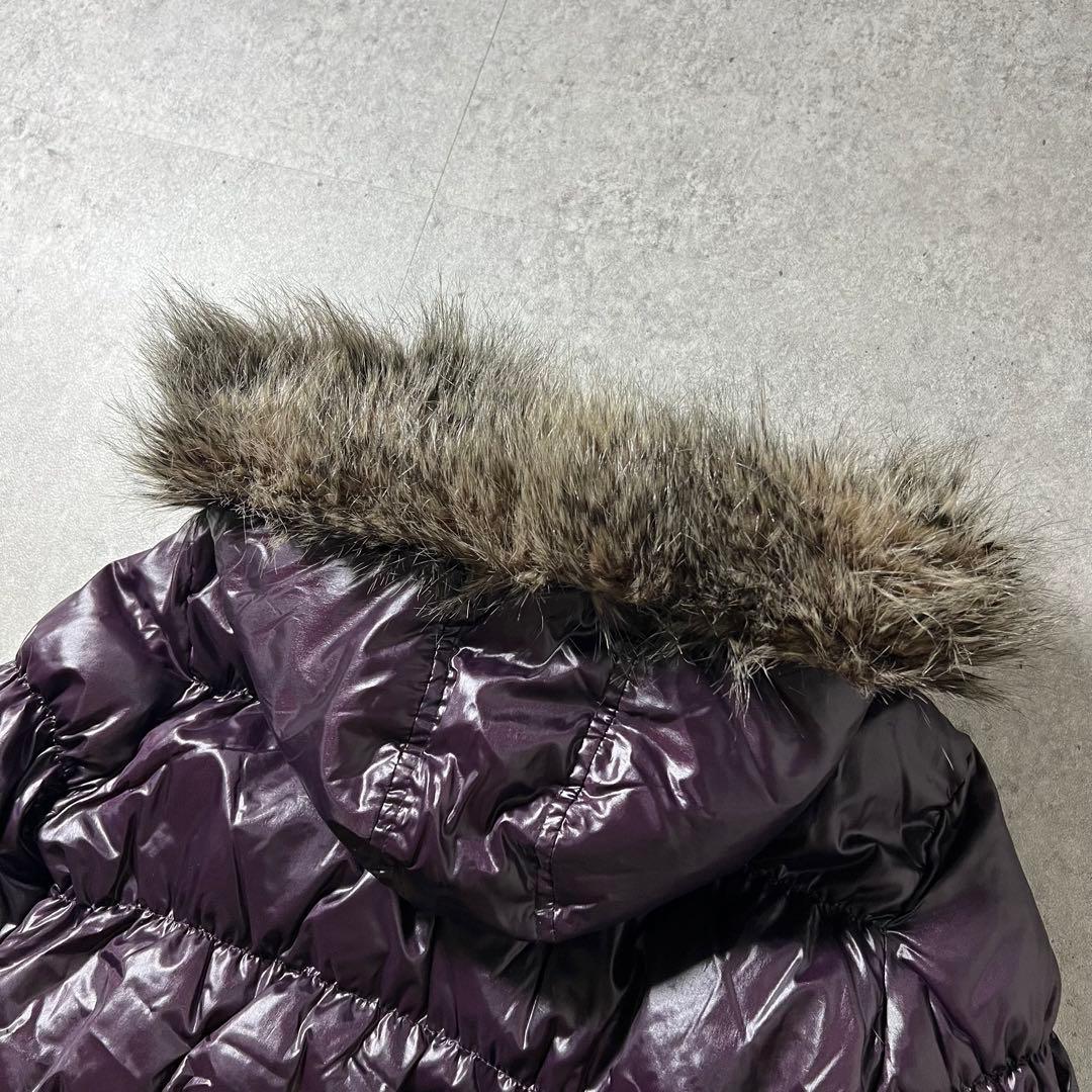 OLD GAP オールドギャップ ファーダウン 紫 光沢 Y2K 平成ギャル