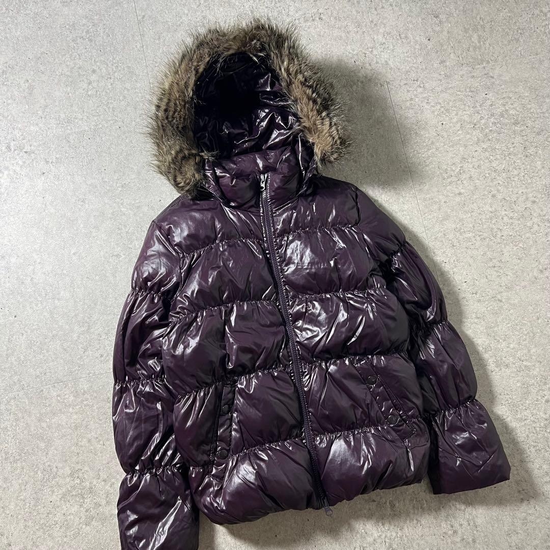 OLD GAP オールドギャップ ファーダウン 紫 光沢 Y2K 平成ギャル