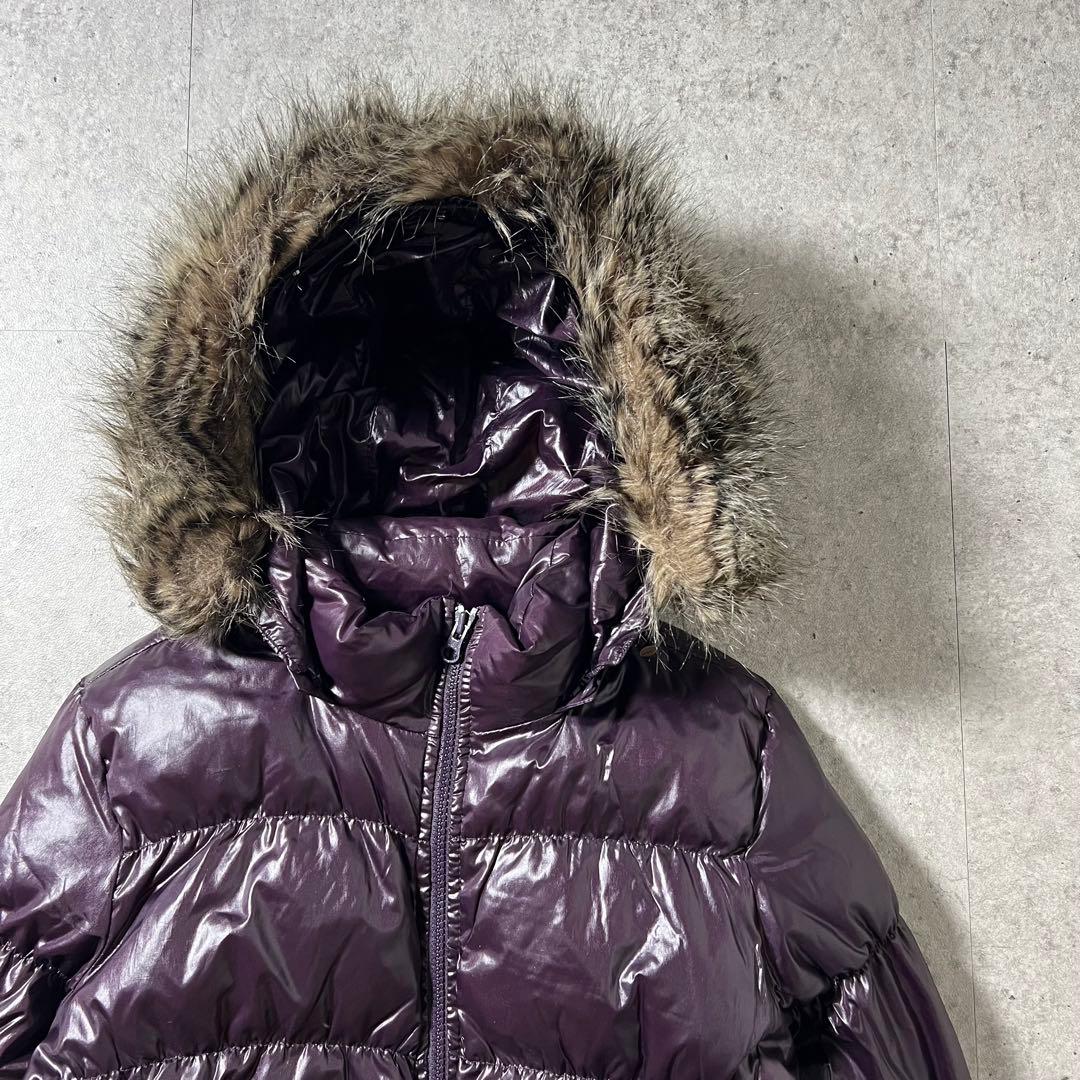 OLD GAP オールドギャップ ファーダウン 紫 光沢 Y2K 平成ギャル