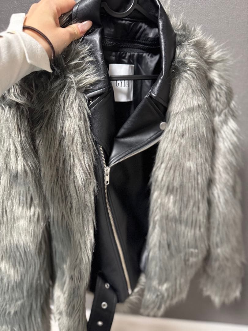 GYDA レイヤードエコファーライダースジャケット