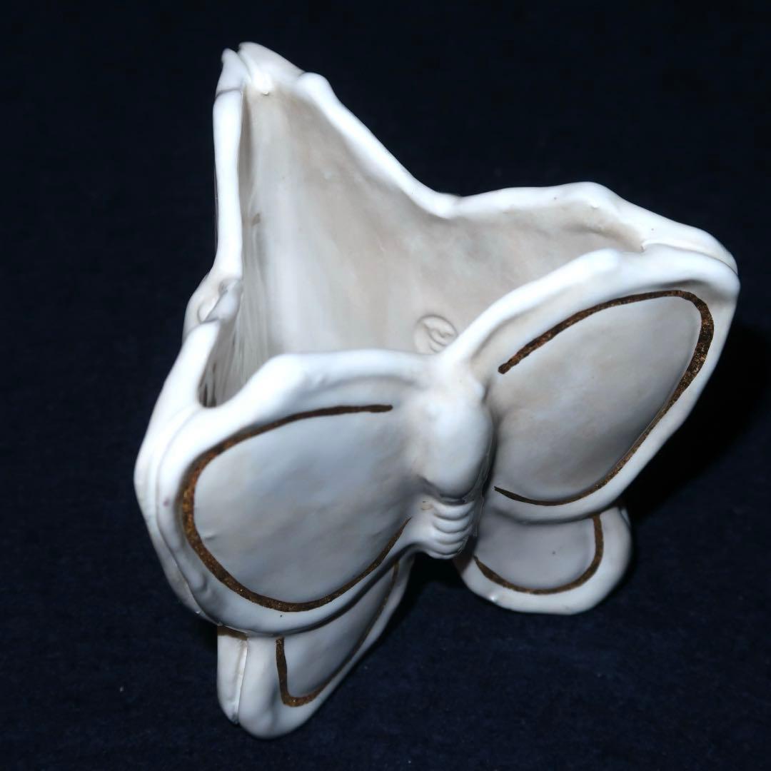 【茶道具】膳所陽炎園製　交趾写蝶蓋置