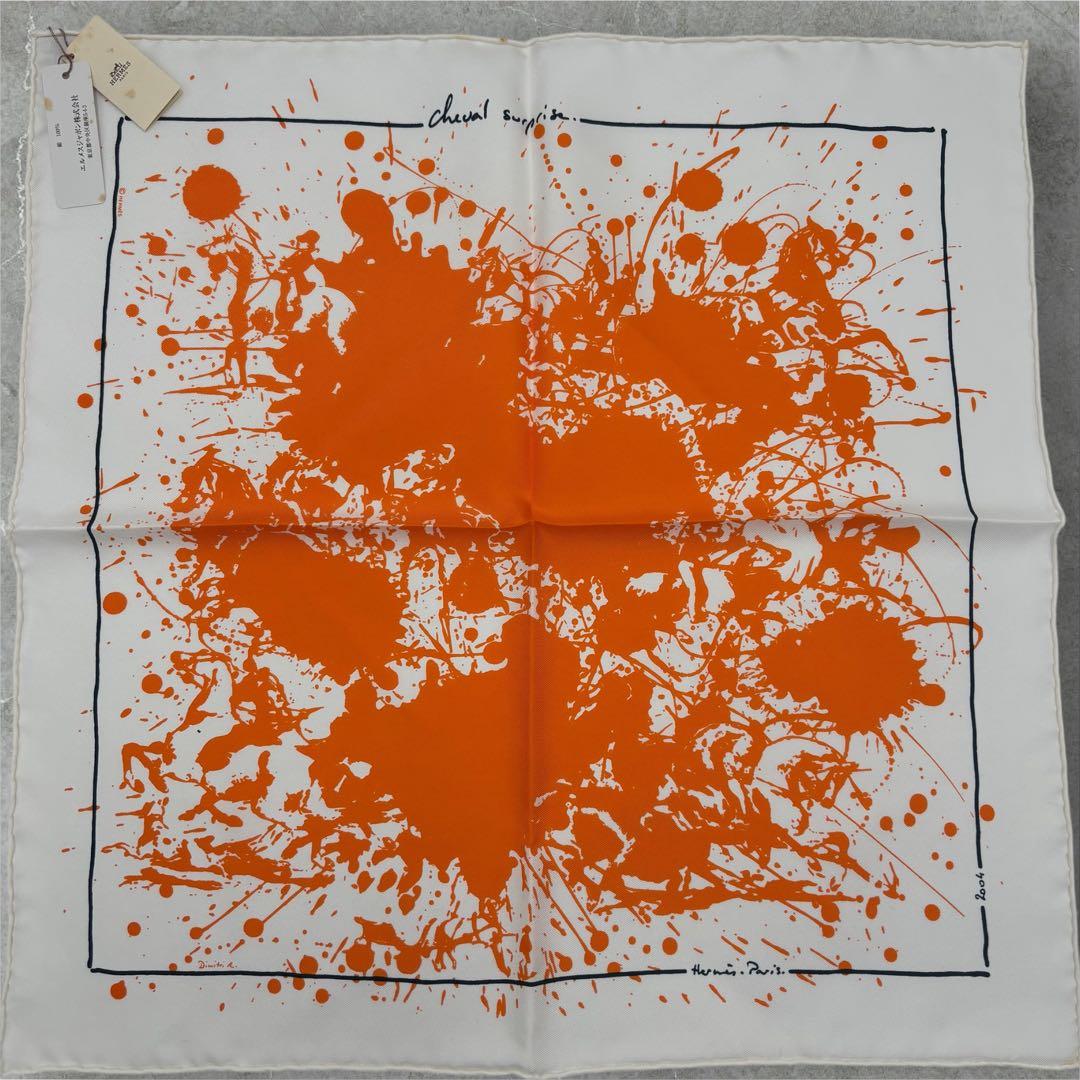 エルメス プチカレ ガウロッシュ 思いがけない馬 シルク ミニスカーフ