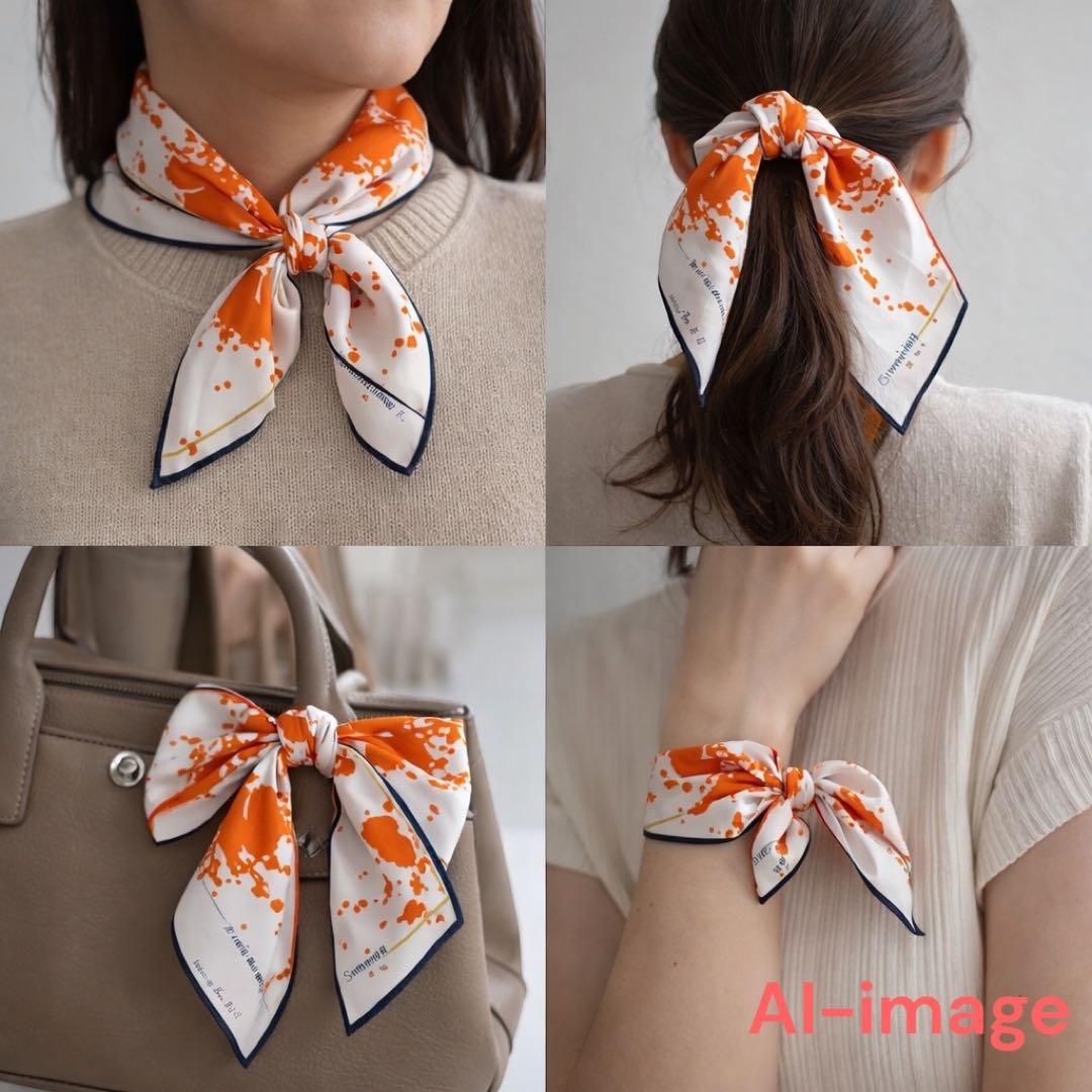 エルメス プチカレ ガウロッシュ 思いがけない馬 シルク ミニスカーフ