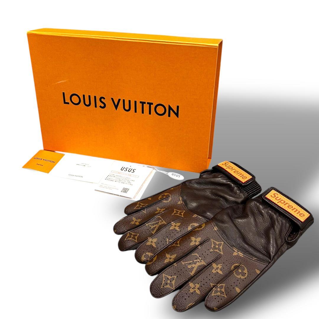 未使用 LOUIS VUITTON ヴィトン シュプリーム グローブ 手袋