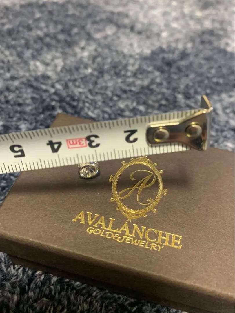 AVALANCHE 10K ホワイトゴールド ピアス HIPHOP アヴァランチ