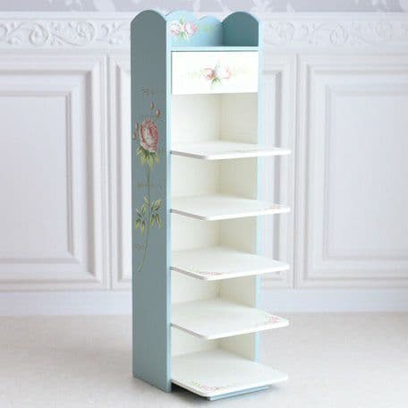 要問い合せ♥️薔薇でウェルカム♥️玄関収納　スリッパラック　薔薇家具　水色