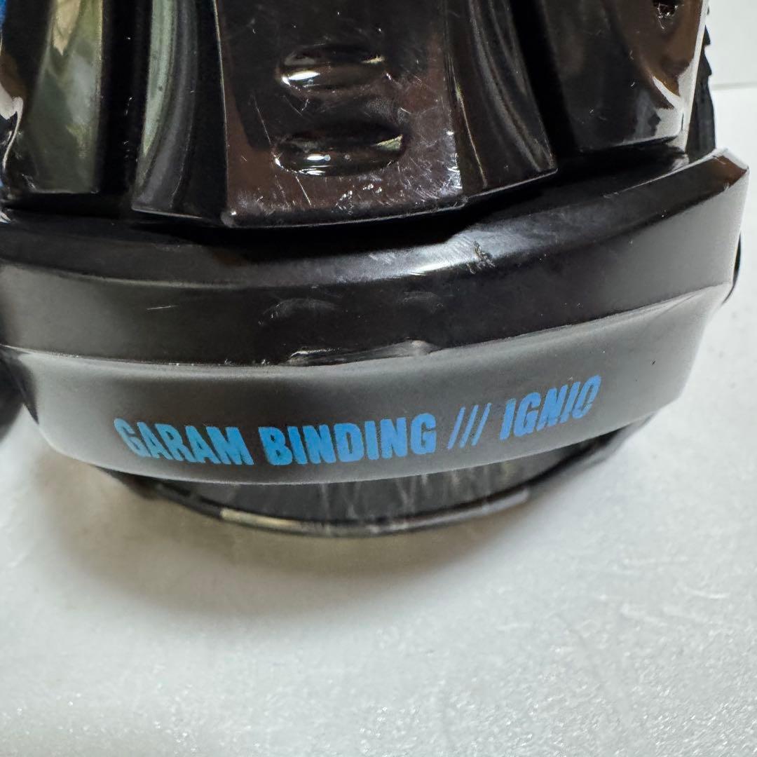 MLサイズ スノーボード ビンディング ブラック/ブルー　黒色青