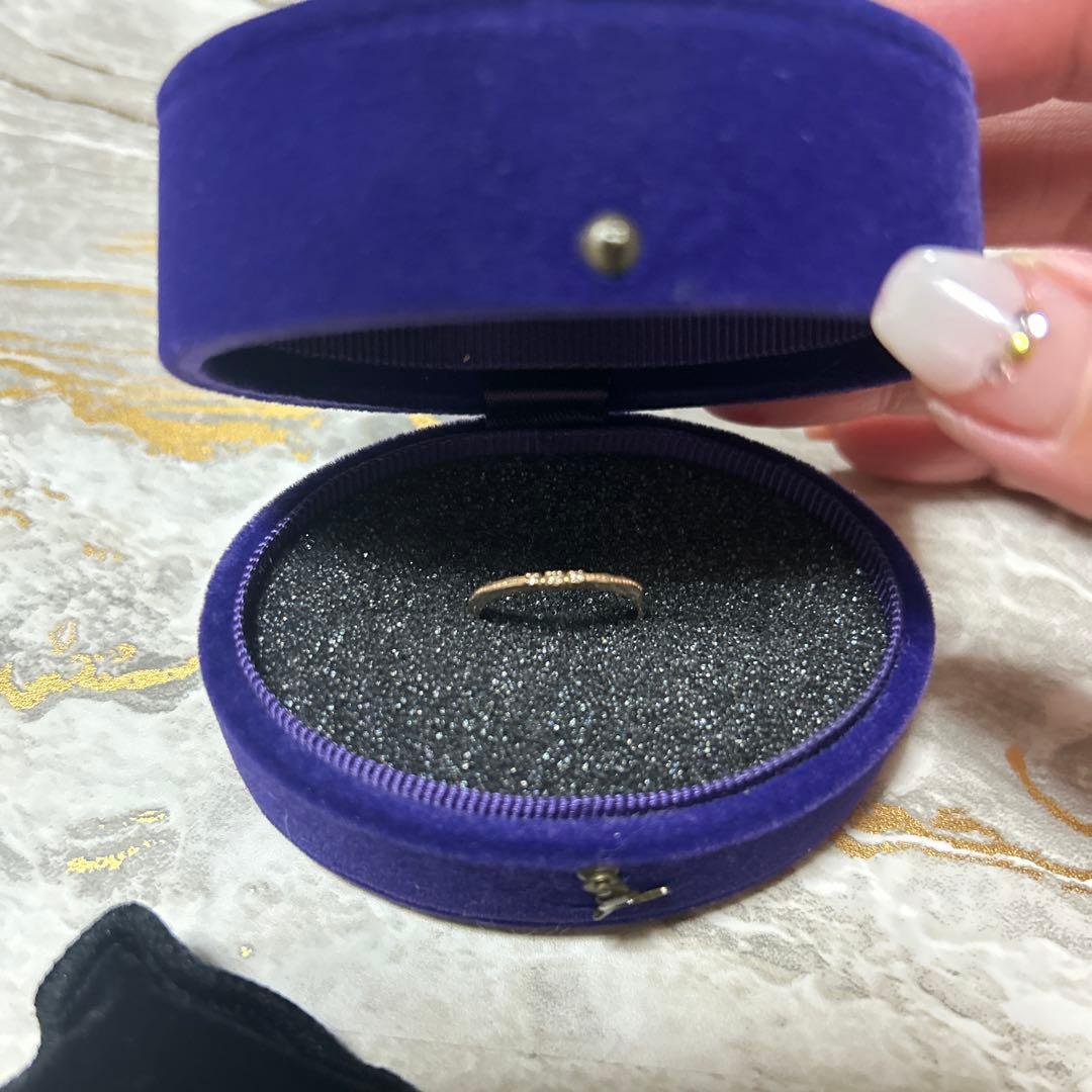 アガット１０金 8号リング　ケース付き