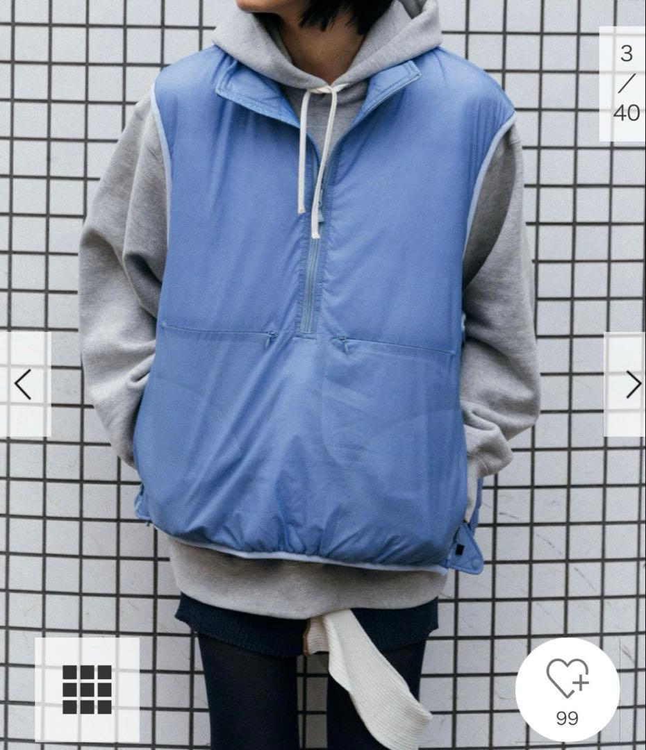 REVERSIBLE PULLOVER PUFF VEST ダイワピア