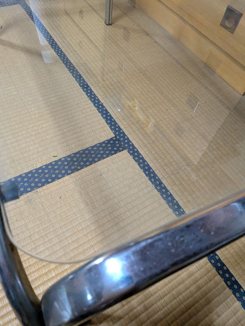 ガラステーブル　昭和レトロ