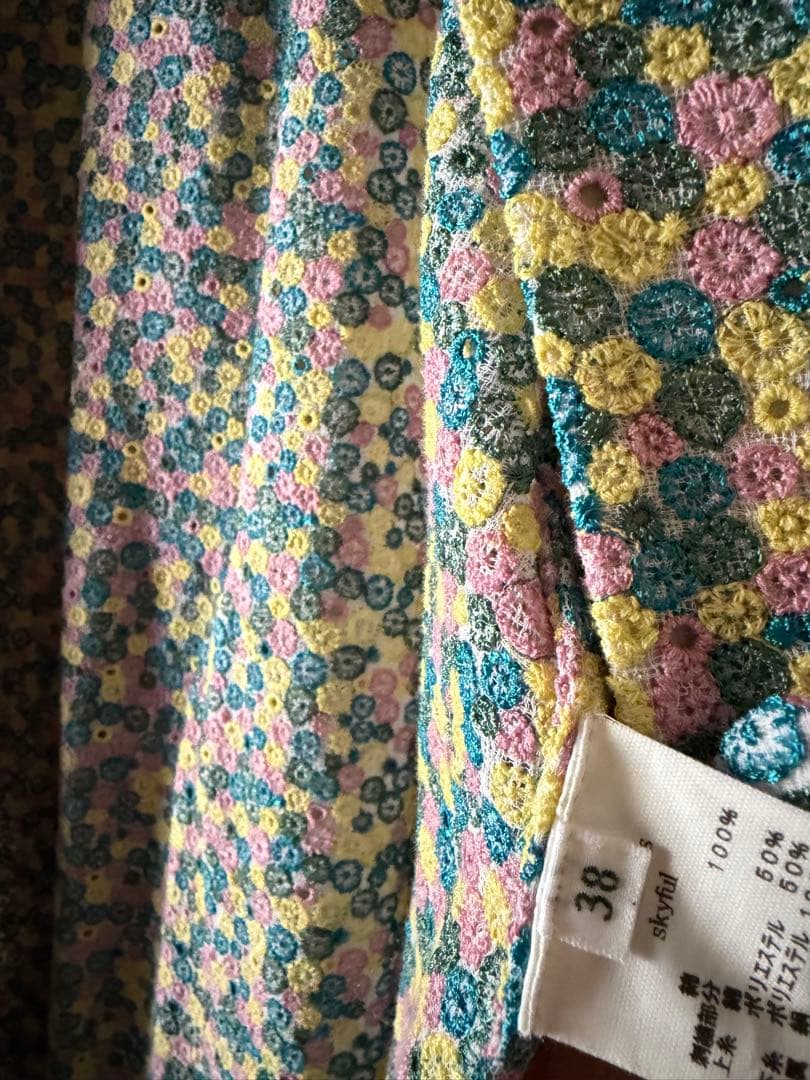 ミナペルホネン　skyful 花柄コート サイズ38