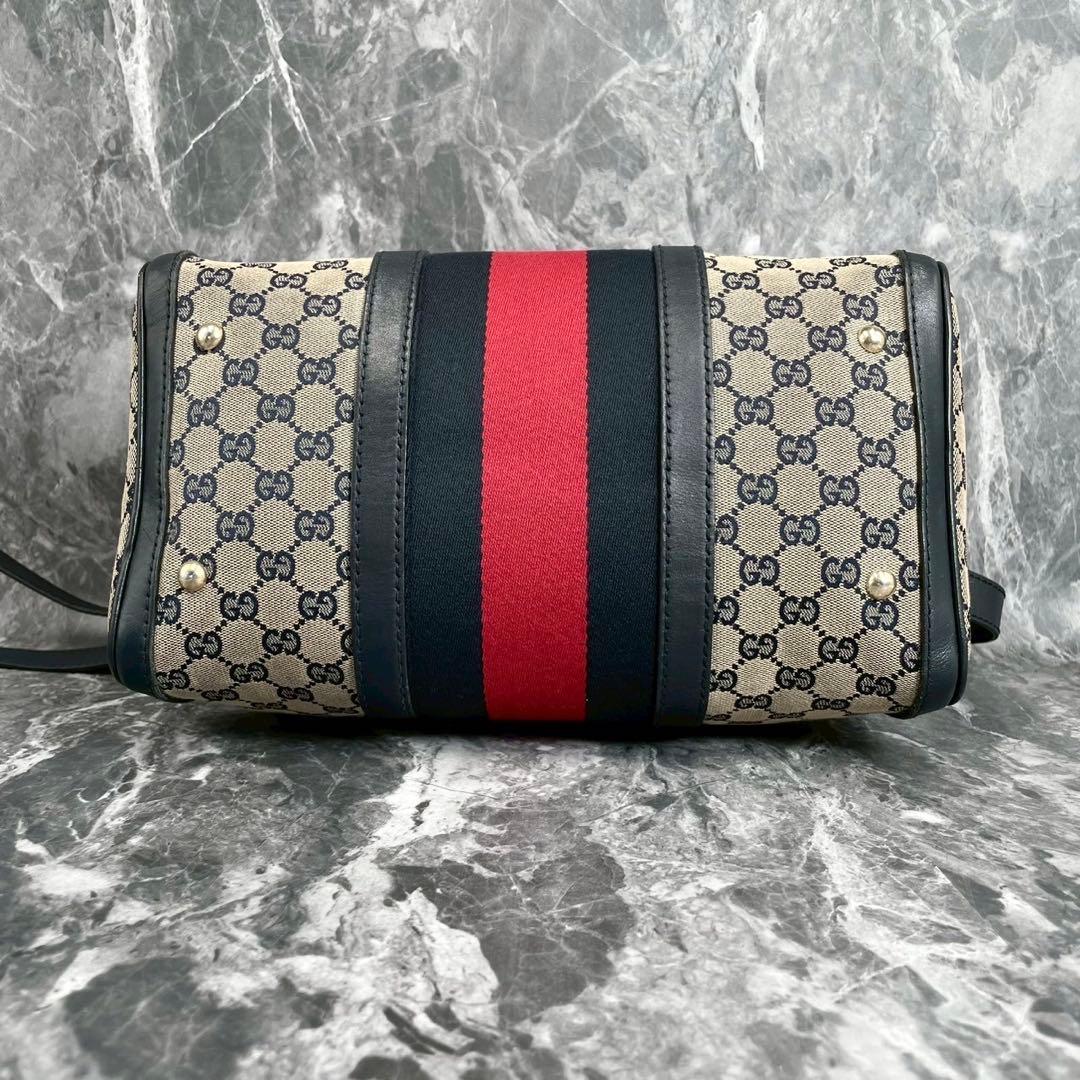 ✨️美品✨GUCCI ボストンバッグ ショルダー 2way シェリーライン ᏩᏩ柄