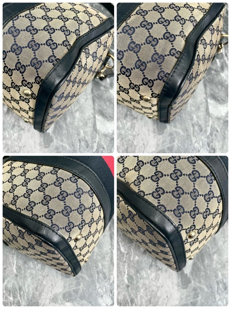 ✨️美品✨GUCCI ボストンバッグ ショルダー 2way シェリーライン ᏩᏩ柄