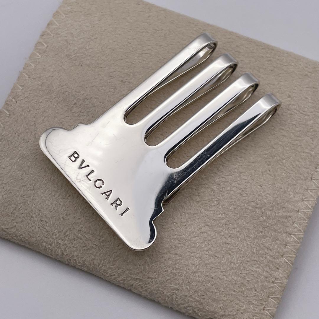 ブルガリ BVLGARI シルバー925マネークリップ スリットグリル ケース付