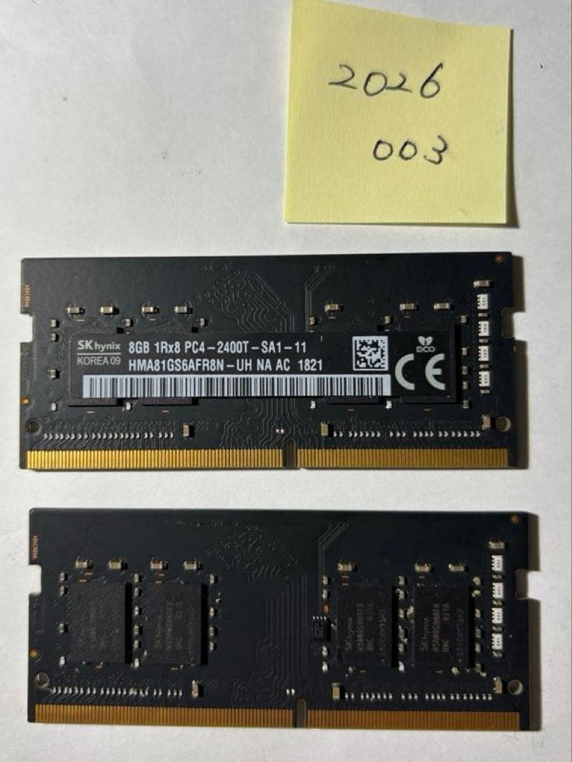 SK hynix 8GB 1Rx8 PC4-2400T PC用メモリ 2枚組