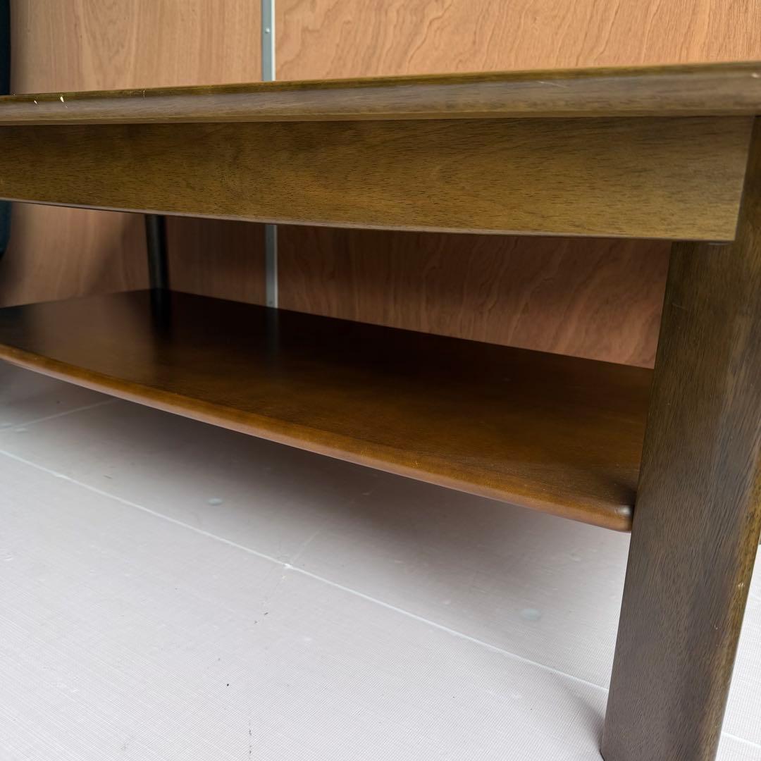 【美品】カリモク ローテーブル TT3500NW 天板綺麗 木製棚付き