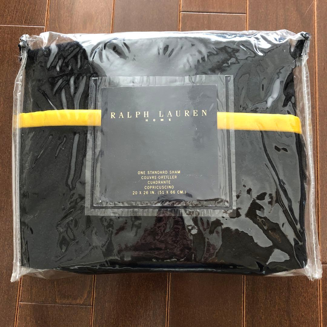 ビンテージ　米国製　ラルフローレン　ウール×羊革　ピローシャム　クッションカバー