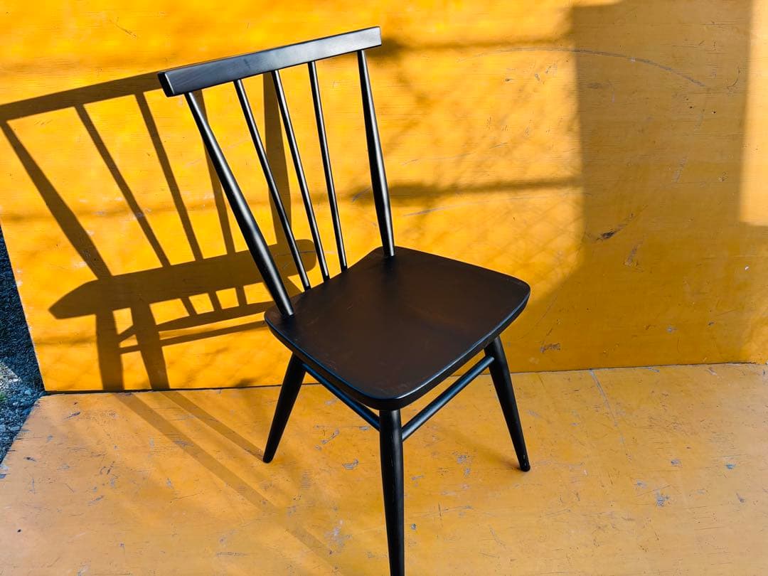 J46★関家具★キキチェア ダイニングチェア ブラック クラッシュゲート