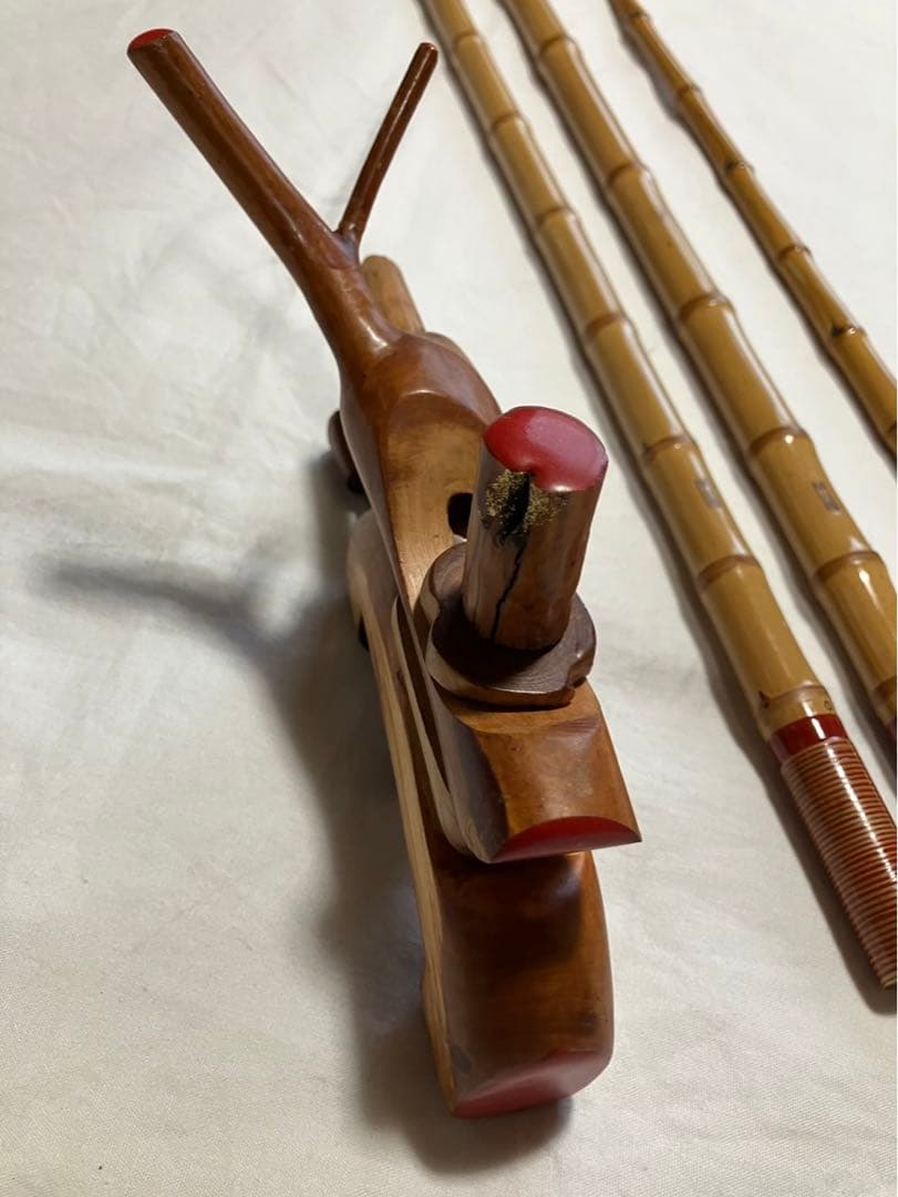 へら釣り用竿掛け　竿吉作➕針外し➕天然木万力　美品