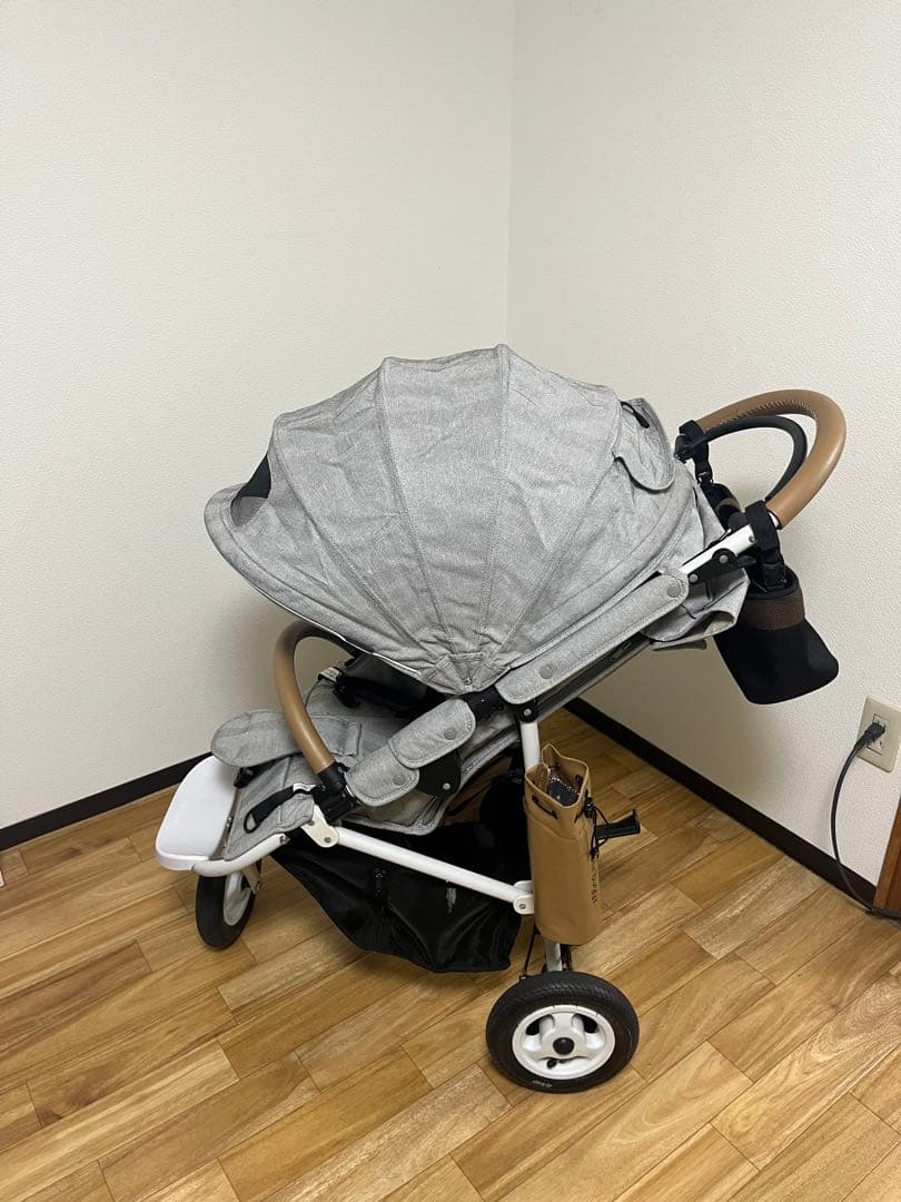 グレー ベビーカー ポリエステル製