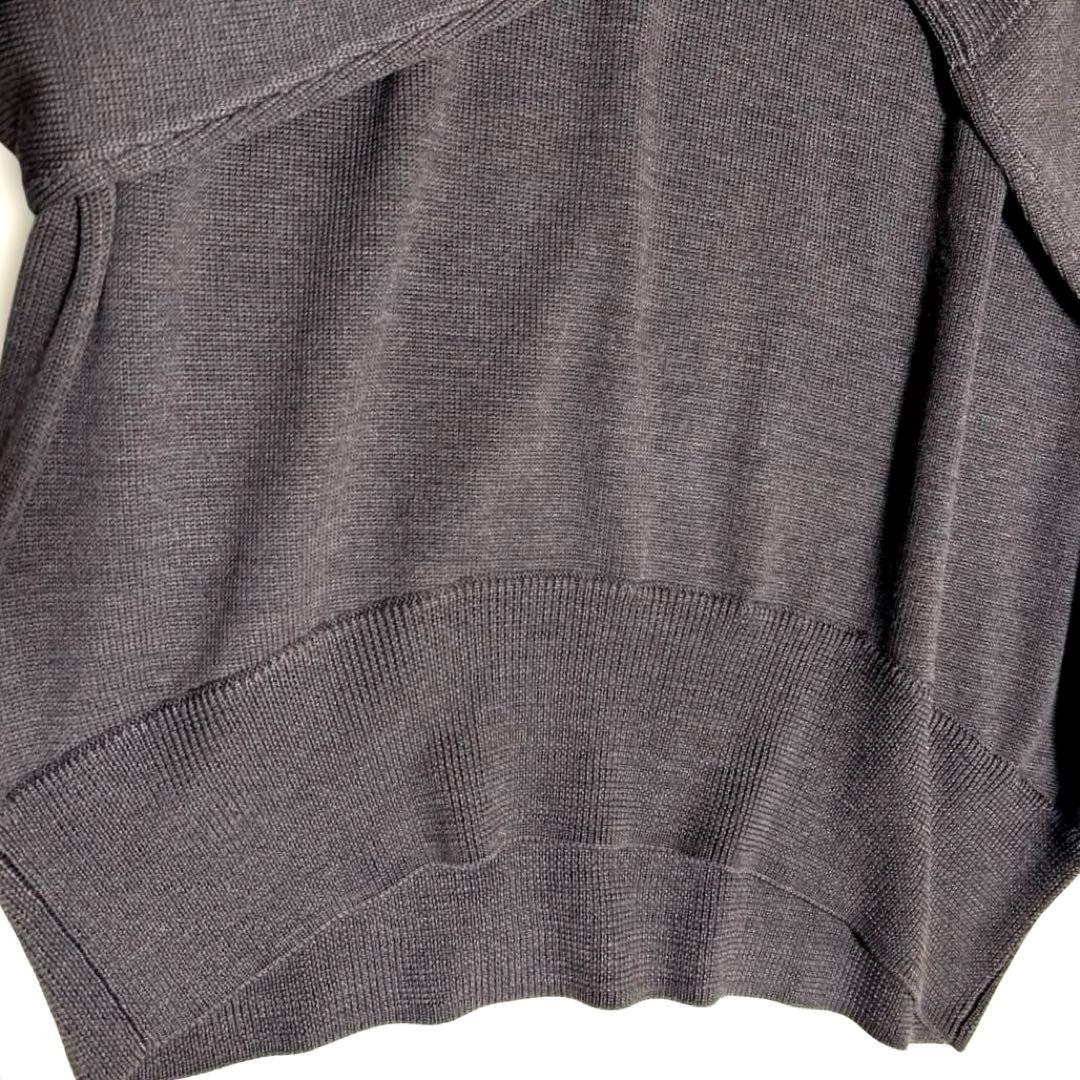 極美品/エブリデイアイライク定価3万ベーシックニット　クルーネック　ブラウン