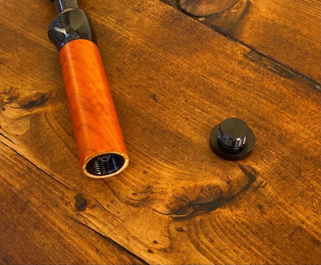 超軽量　カーボンロッ5ft トラウトロッド　スピニングロッド　ウッドグリップ