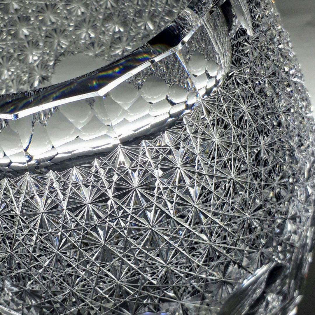 江戸切子　堀口硝子　三代目秀石 作品　花器　銘「ゴジラの卵」【 未使用　美品 】